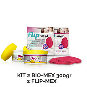 Doppio Kit | 2 Bio-mex 300gr + 2 Flip-mex Panno Spugna